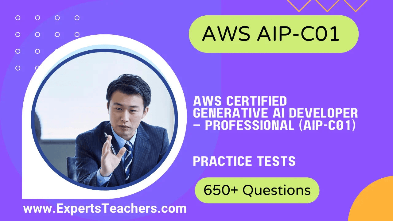 AWS Certified Generative AI Developer Professional AIP-C01 practice tests with 650+ questions.