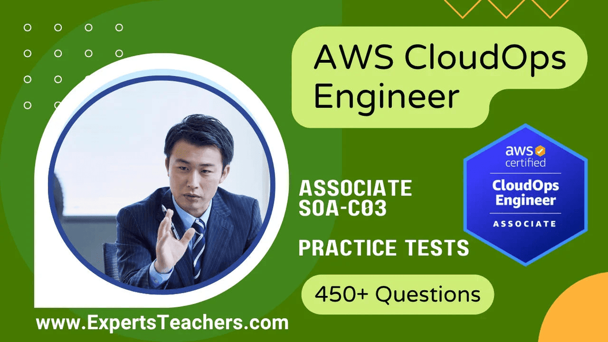 AWS CloudOps Engineer Associate SOA-C03 practice tests with over 450 questions.