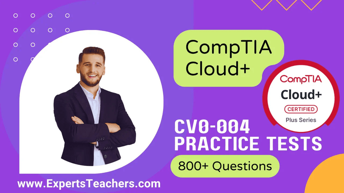 CompTIA Cloud+ CV0-004 practice tests with over 800 questions for certification prep.