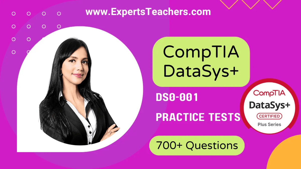 CompTIA DataSys+ DS0-001 practice tests with 700+ questions for certification exam prep.