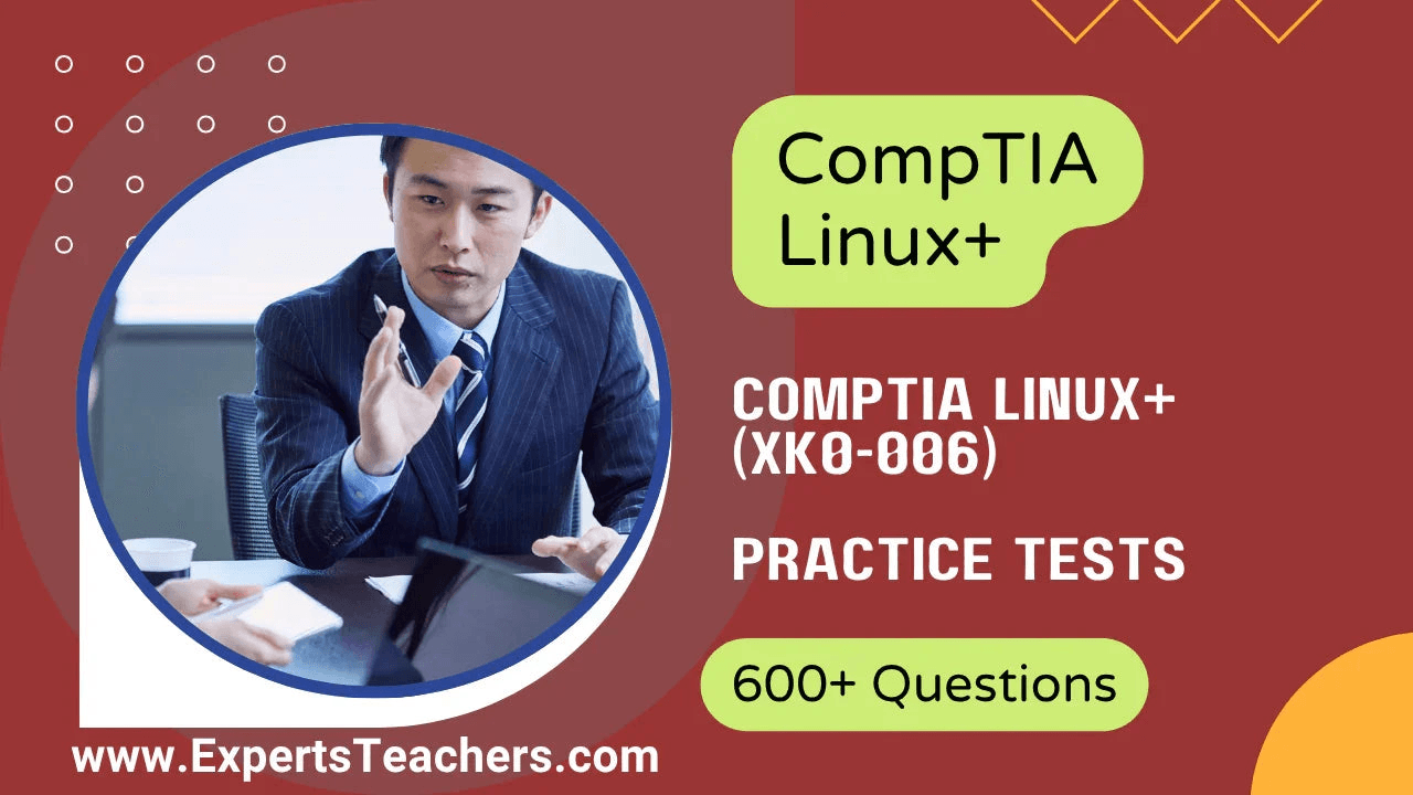CompTIA Linux+ (XK0-006) practice tests with 600+ questions for exam preparation.