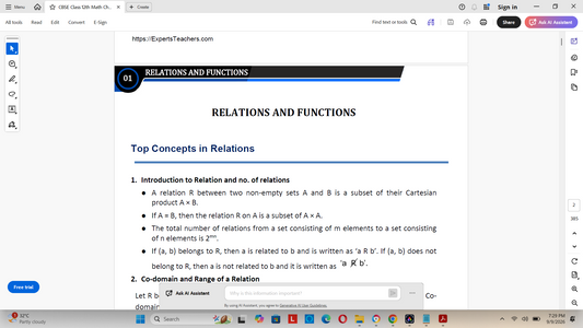 Comprehensive CBSE Class 12 Math Notes with Mind Maps