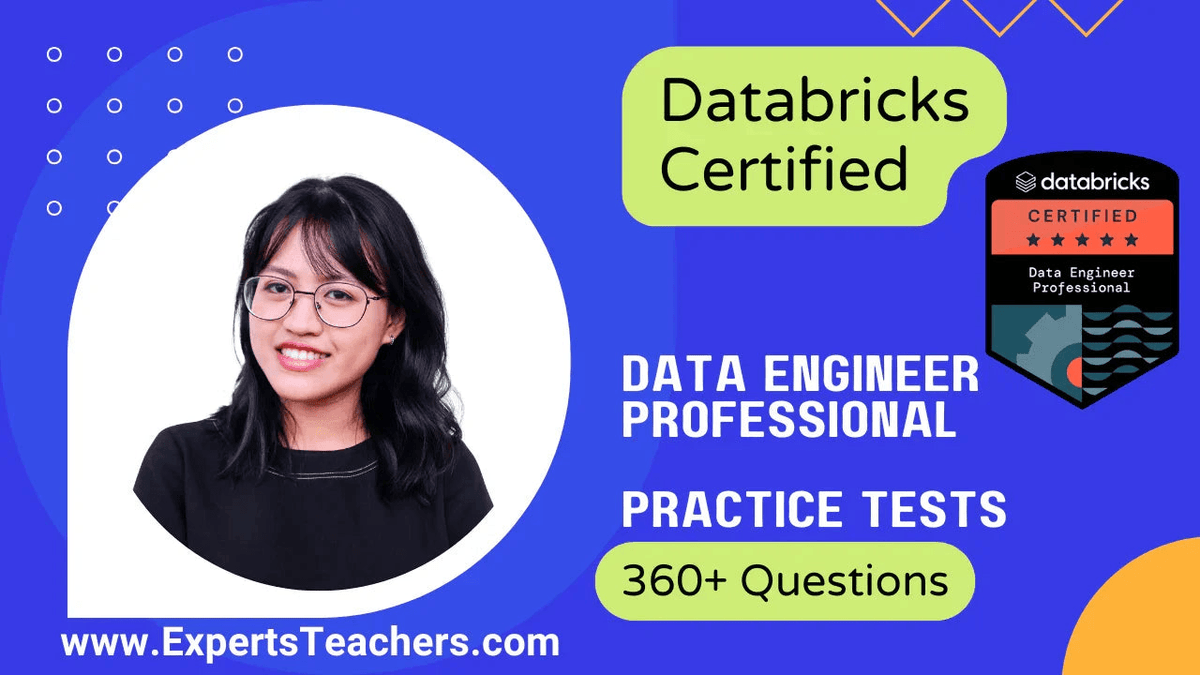 Databricks Certified Data Engineer Professional practice tests with 360+ questions.