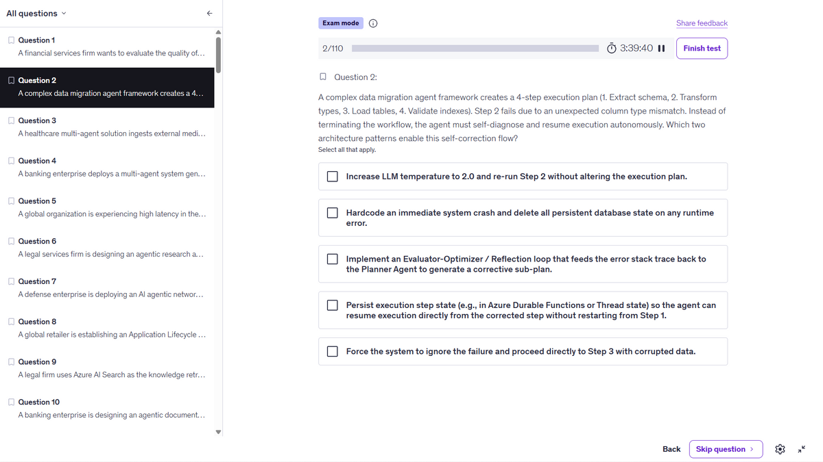 Microsoft AB-100 Agentic AI Practice Tests & Exam Prep