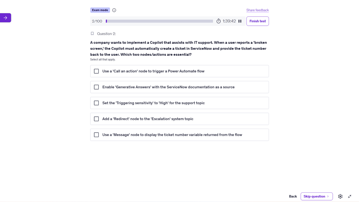 Microsoft AB-620 Copilot Studio Practice Tests 2026