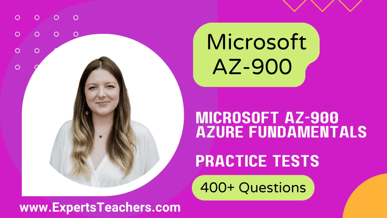 Microsoft AZ-900 Azure Fundamentals practice tests with over 400 questions.