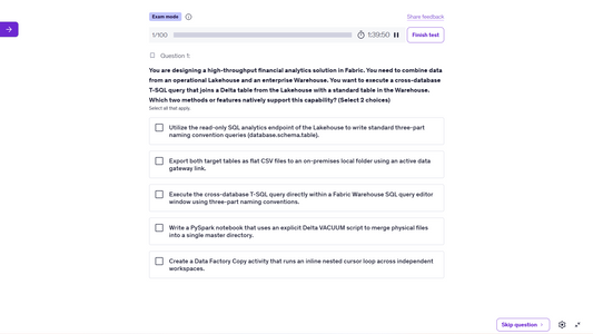 Microsoft DP-600 Fabric Analytics Practice Tests 2026