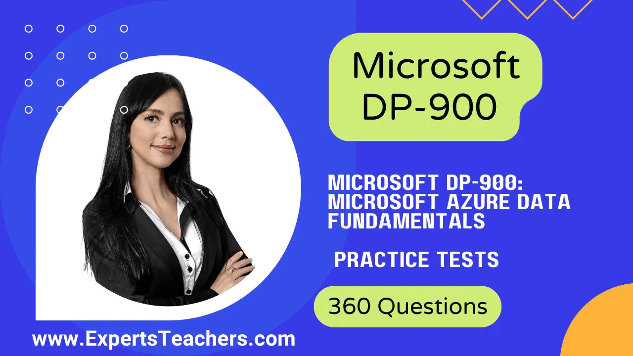 Microsoft DP-900 Azure Data Fundamentals practice tests with 360 questions.