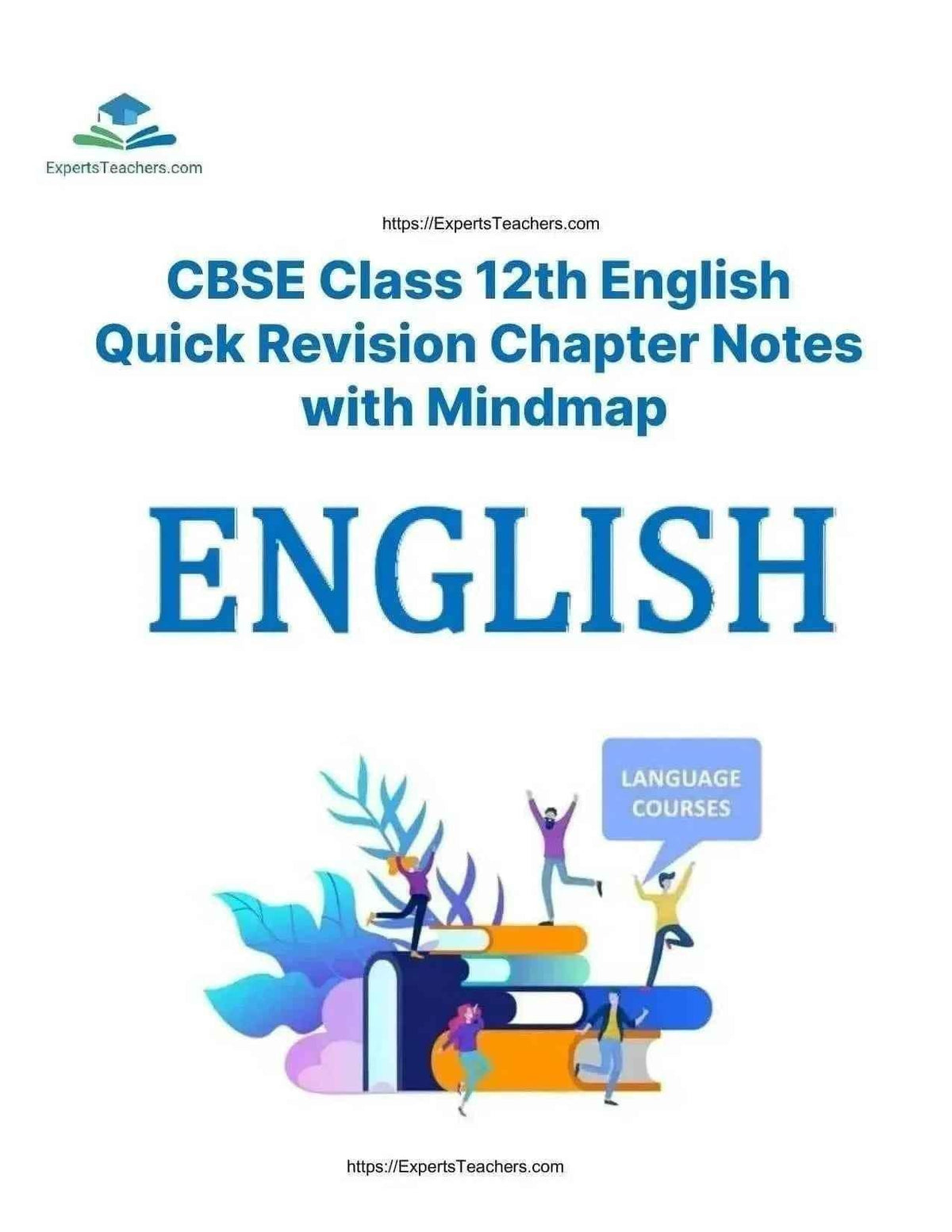 CBSE Class 12 English revision notes with mindmap by ExpertsTeachers, showing chapter summaries and key points.