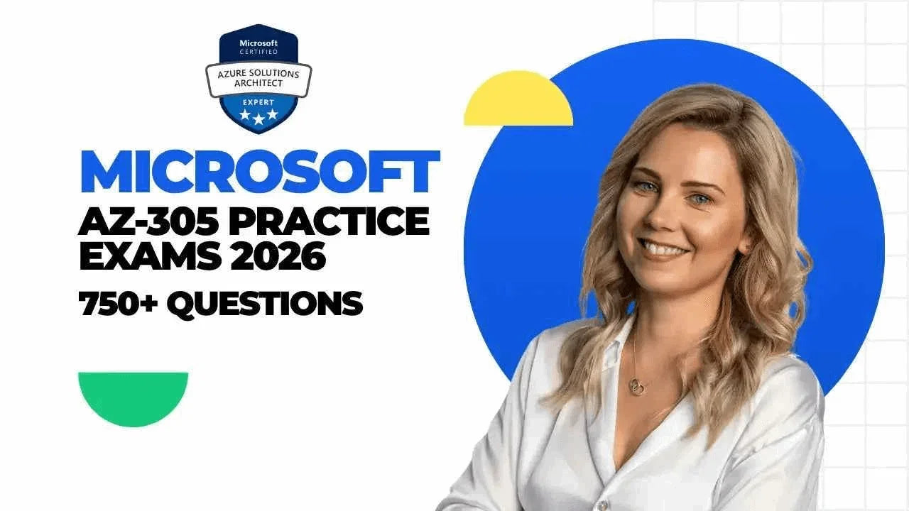 Microsoft AZ-305 Practice Exams 2026 online course by ITPracticeTests featuring expert teachers and over 750 practice questions.