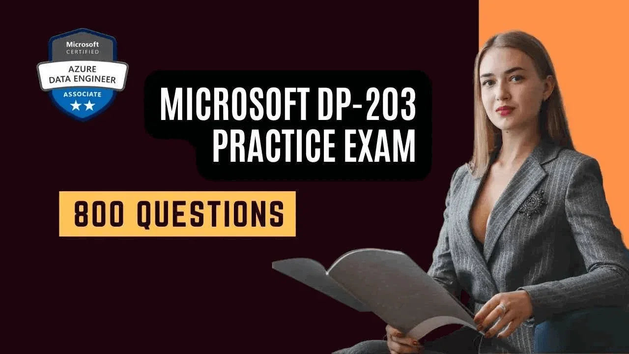 Microsoft DP-203 exam prep online course with ITPracticeTests featuring real practice questions for Azure Data Engineer certification.