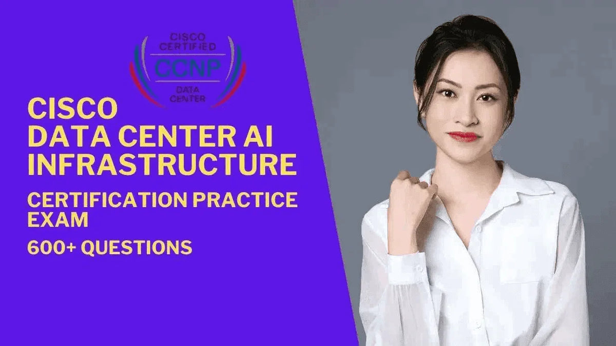 Cisco Data Center AI Infrastructure Certification Practice Test from ITPracticeTests, featuring expert instructors and Cisco networking themes.