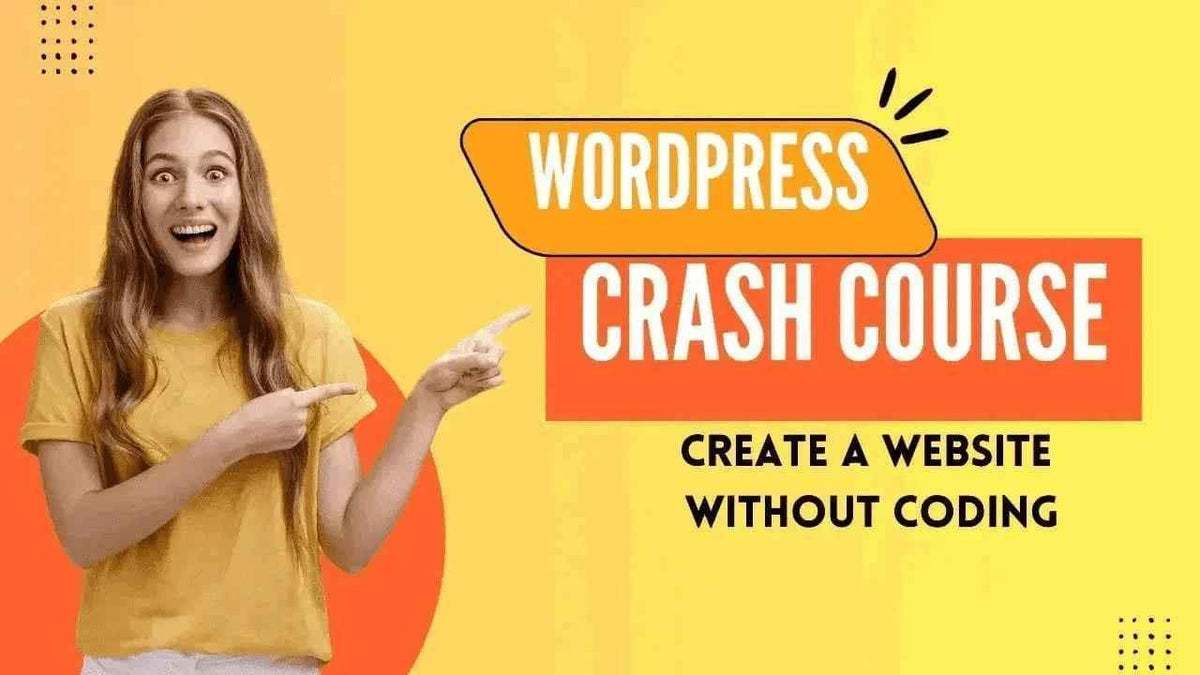 Online WordPress website creation course by ITPracticeTests showing a laptop screen with website design tools and course title.