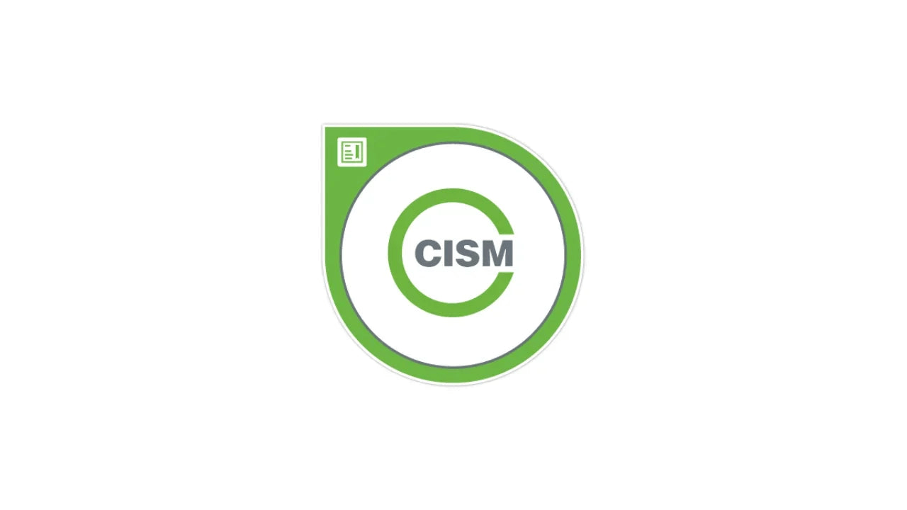 Online course cover showing CISM Practice Tests for Certified Information Security Manager success by ITPracticeTests.