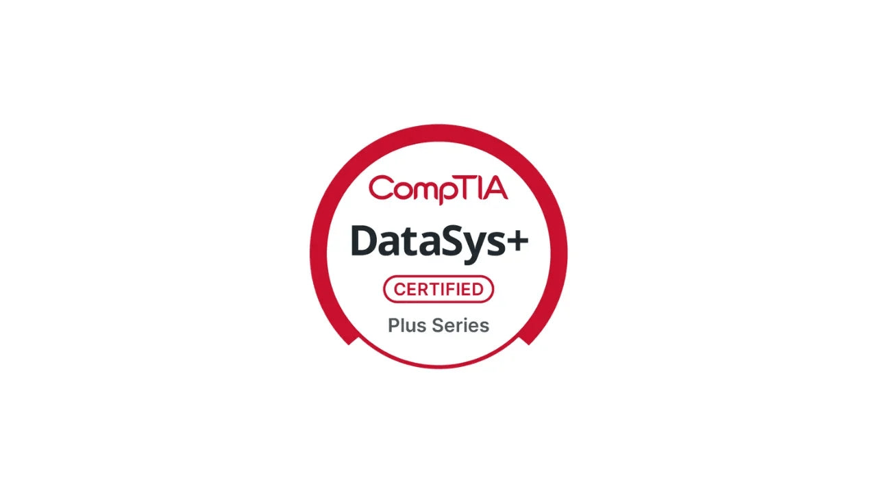 CompTIA DataSys+ practice tests from ITPracticeTests for DS0-001 exam preparation, shown on a computer screen.