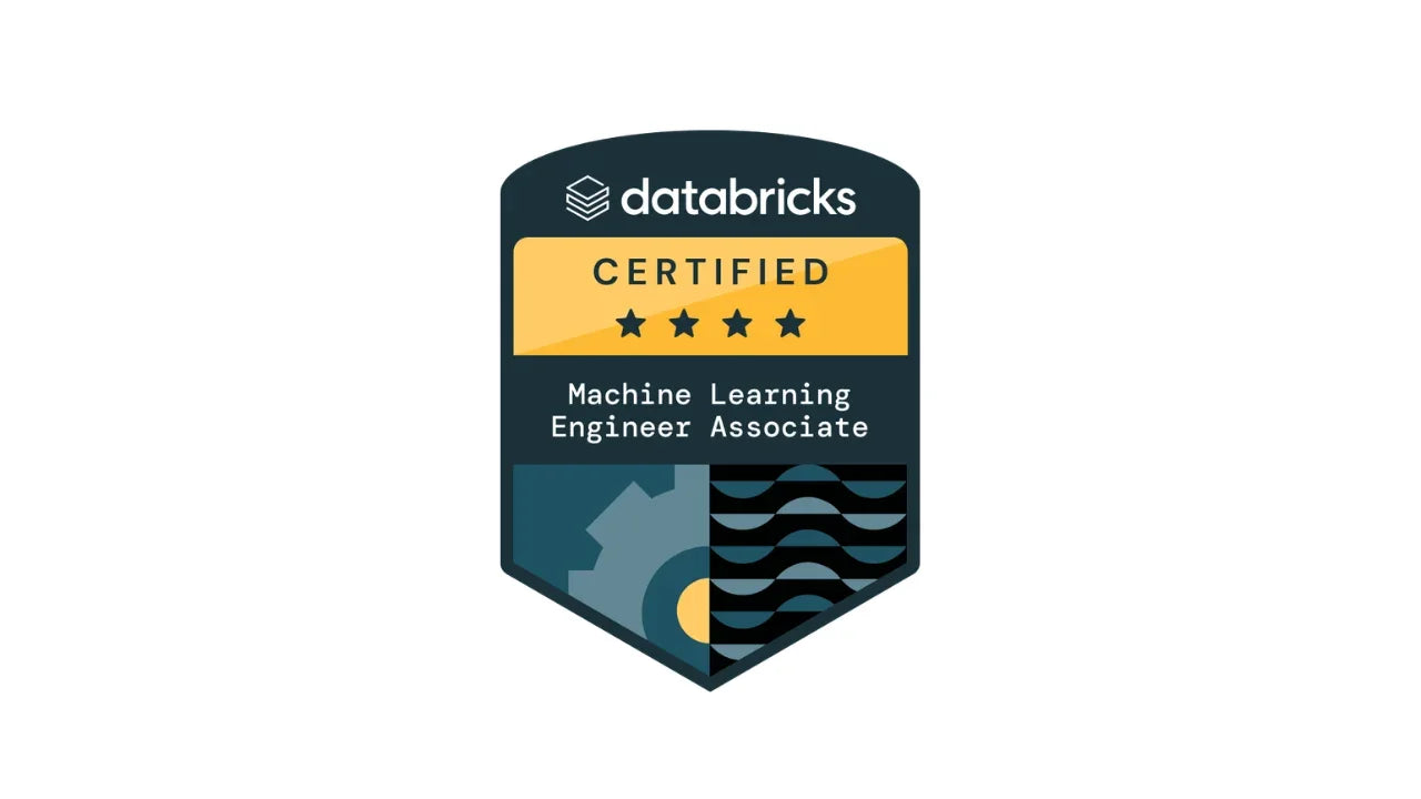 Databricks Certified Machine Learning Associate practice test for online courses by ITPracticeTests, featuring a computer screen with test materials.