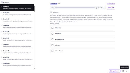 Microsoft AB-100 Agentic AI Practice Tests & Exam Prep