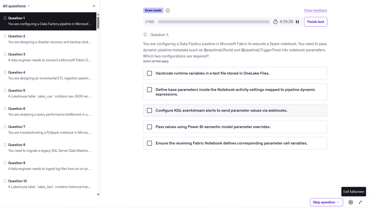 Microsoft DP-700 Practice Tests 2026 | Microsoft Fabric
