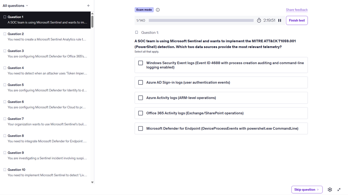 Microsoft SC-200 Practice Tests 2026 | 360 Questions