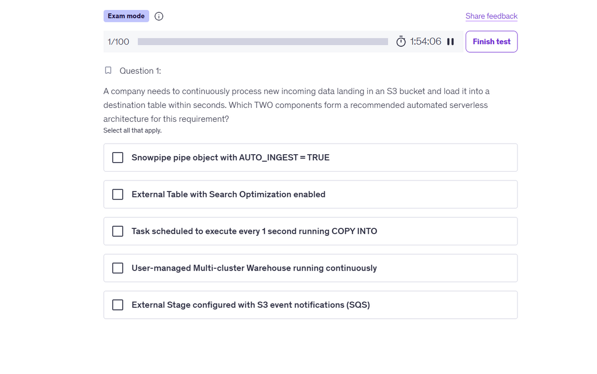 SnowPro Core COF-C03 Practice Tests | Snowflake Certification