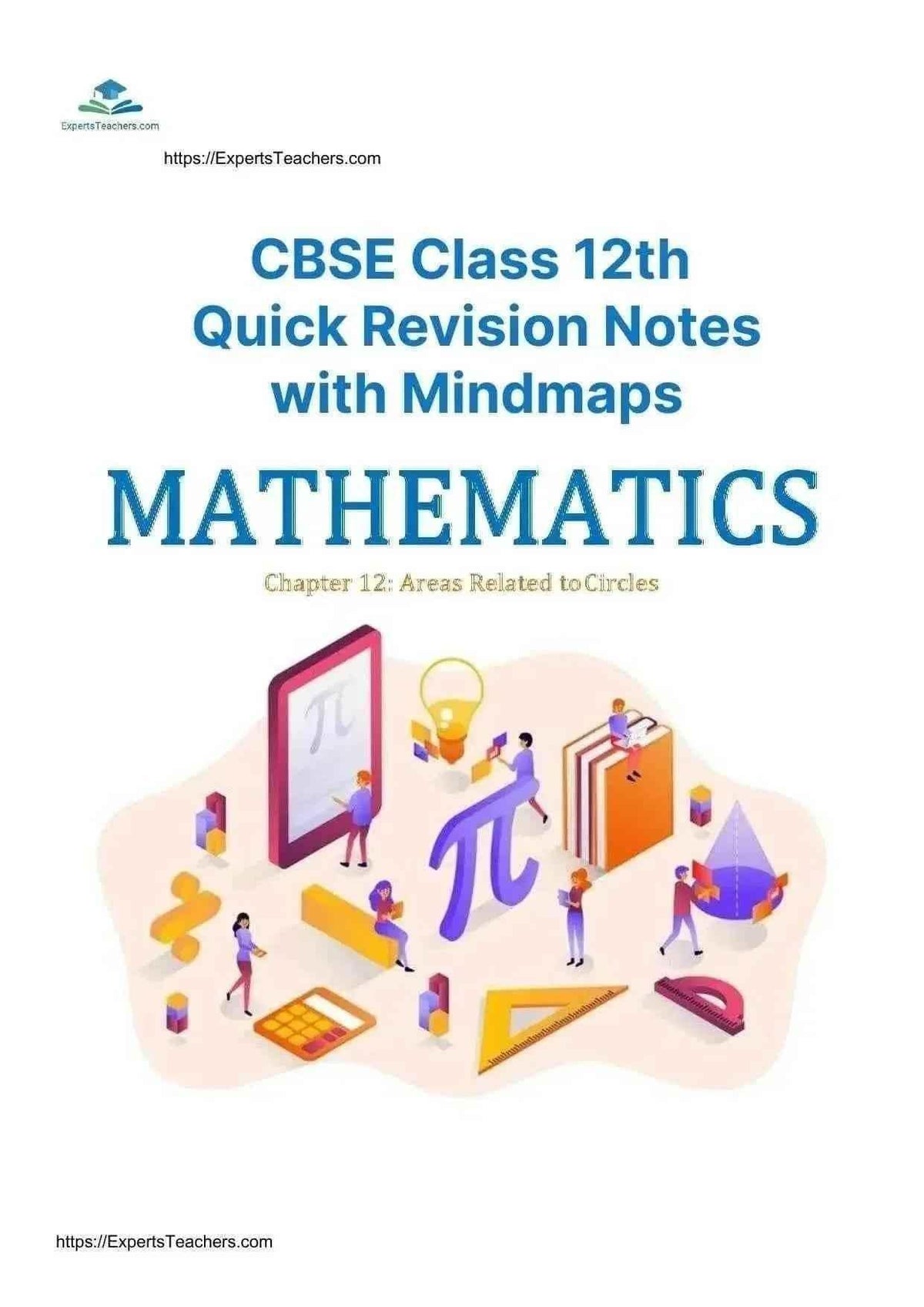 CBSE Class 12 Math Notes with Mindmaps by ExpertsTeachers, showing organized chapter summaries and visual learning aids.